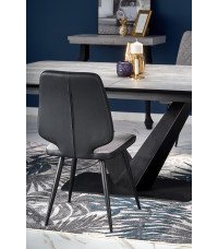 VINSTON stół rozkładany, blat - ciemny popiel / czarny, nogi - czarny (3p1szt)