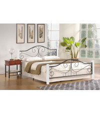 VIOLETTA 160 cm łóżko biały / czarny (3p1szt) ze stelażem