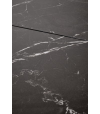 VOLANT 160 stół rozkładany, blat - czarny marmur, nogi - dąb złoty / czarny