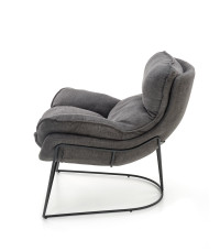 VOLKER fotel wypoczynkowy c.popiel / czarny (1p1szt)