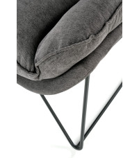 VOLKER fotel wypoczynkowy c.popiel / czarny (1p1szt)