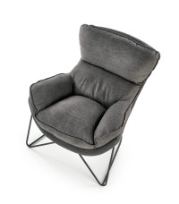 VOLKER fotel wypoczynkowy c.popiel / czarny (1p1szt)