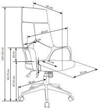 VOYAGER fotel gabinetowy czarny / niebieski