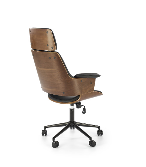 WEBER fotel gabinetowy orzechowy / czarny (1p1szt)