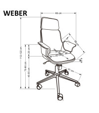 WEBER fotel gabinetowy orzechowy / czarny (1p1szt)