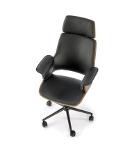 WEBER fotel gabinetowy orzechowy / czarny (1p1szt)