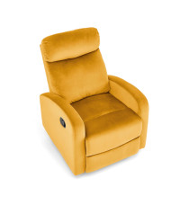WONDER fotel rozkładany z funkcją kołyski, musztardowy (2p1szt)