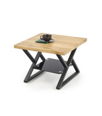 XENA KWADRAT ława czarny / naturalny (2p1szt)