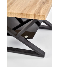 XENA KWADRAT ława czarny / naturalny (2p1szt)