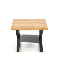 XENA KWADRAT ława czarny / naturalny (2p1szt)
