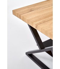 XENA PROSTOKĄT ława czarny / naturalny (2p1szt)