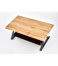 XENA PROSTOKĄT ława czarny / naturalny (2p1szt)