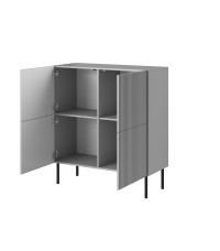 ASENSIO KM-2 komoda jasny popiel, nogi: czarny (2p1szt)