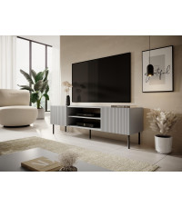 ASENSIO RTV-1 stolik RTV 180 cm  jasny popiel, nogi: czarny (1p1szt)