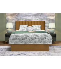 ASENTO łóżko 160 - musztardowy tap. Element 8 (4p1szt)