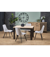 BAGIO stół rozkładany 120-160/80 cm dąb artisan/czarny (1p1szt)