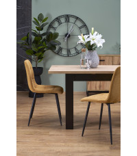 BAGIO stół rozkładany 120-160/80 cm dąb artisan/czarny (1p1szt)