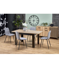 BAGIO stół rozkładany 120-160/80 cm dąb artisan/czarny (1p1szt)