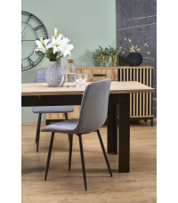 BAGIO stół rozkładany 120-160/80 cm dąb artisan/czarny (1p1szt)