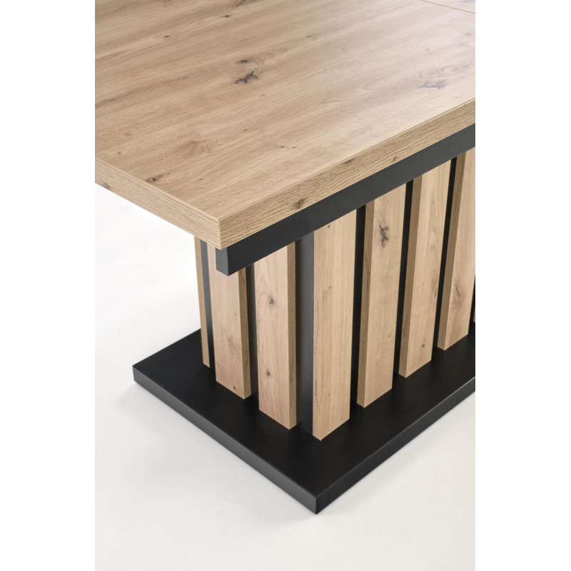 BARETTI ława dąb artisan/czarny (3p1szt)