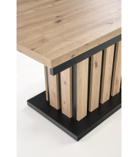 BARETTI ława dąb artisan/czarny (3p1szt)