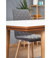 BARRET stół kolor blat - biały mat, nogi - dąb lefkas (90-190x80x75 cm) (1p1szt)