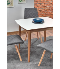 BARRET stół kolor blat - biały mat, nogi - dąb lefkas (90-190x80x75 cm) (1p1szt)