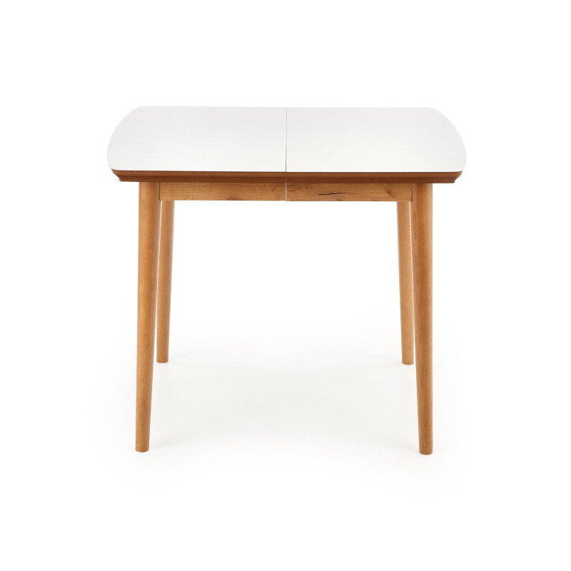 BARRET stół kolor blat - biały mat, nogi - dąb lefkas (90-190x80x75 cm) (1p1szt)