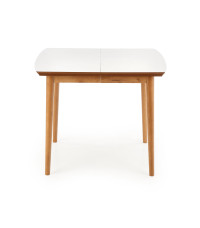 BARRET stół kolor blat - biały mat, nogi - dąb lefkas (90-190x80x75 cm) (1p1szt)