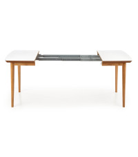 BARRET stół kolor blat - biały mat, nogi - dąb lefkas (90-190x80x75 cm) (1p1szt)