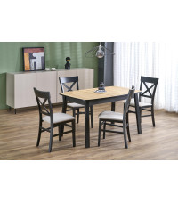 BARRIL stół rozkładany 130-170x80x72 cm dąb artisan/czarny (2p1szt)