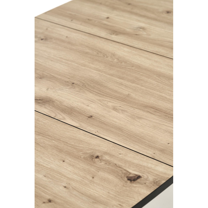 BARRIL stół rozkładany 130-170x80x72 cm dąb artisan/czarny (2p1szt)