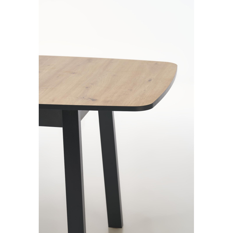 BARRIL stół rozkładany 130-170x80x72 cm dąb artisan/czarny (2p1szt)