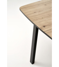 BARRIL stół rozkładany 130-170x80x72 cm dąb artisan/czarny (2p1szt)