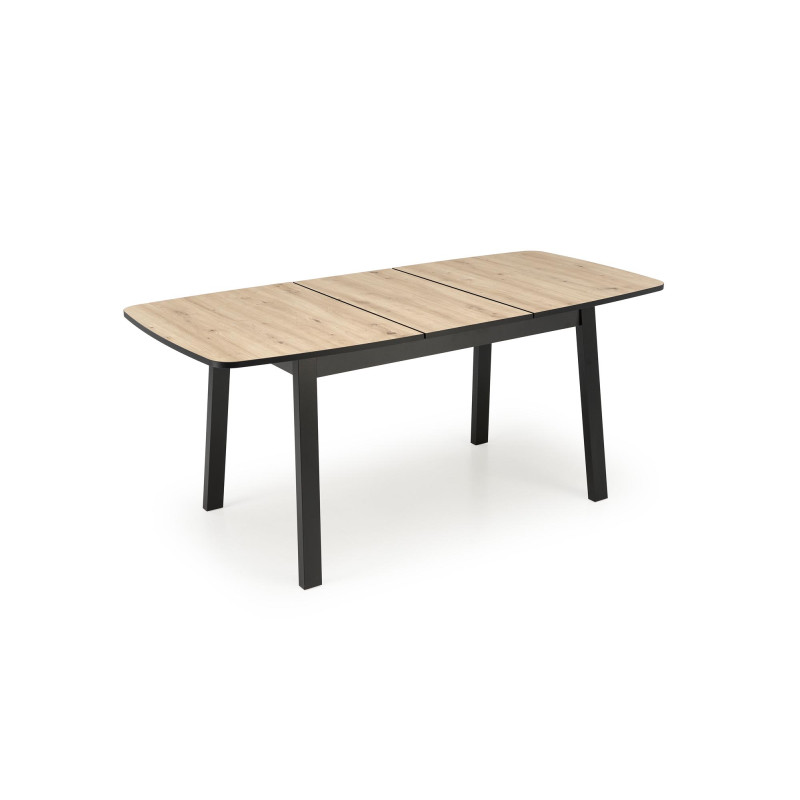 BARRIL stół rozkładany 130-170x80x72 cm dąb artisan/czarny (2p1szt)