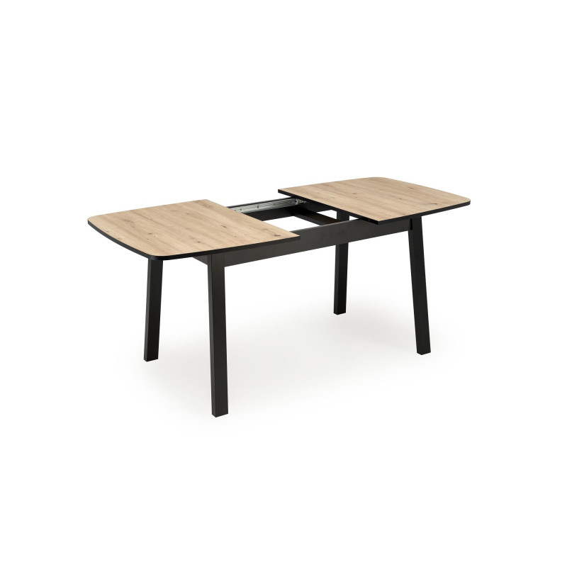 BARRIL stół rozkładany 130-170x80x72 cm dąb artisan/czarny (2p1szt)