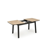 BARRIL stół rozkładany 130-170x80x72 cm dąb artisan/czarny (2p1szt)