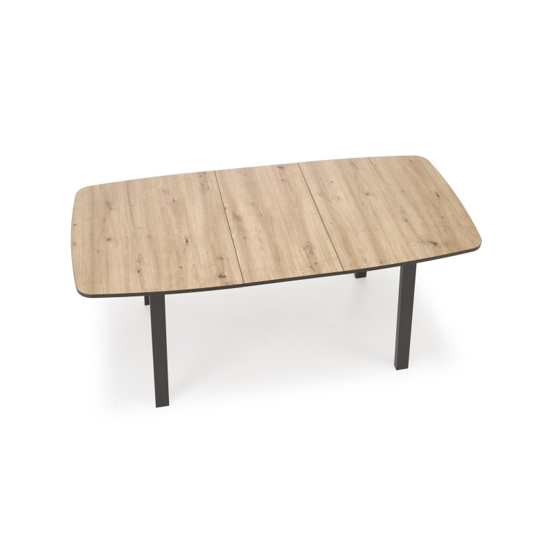 BARRIL stół rozkładany 130-170x80x72 cm dąb artisan/czarny (2p1szt)