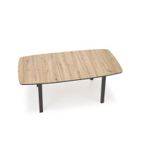 BARRIL stół rozkładany 130-170x80x72 cm dąb artisan/czarny (2p1szt)