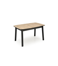 BARRIL stół rozkładany 130-170x80x72 cm dąb artisan/czarny (2p1szt)