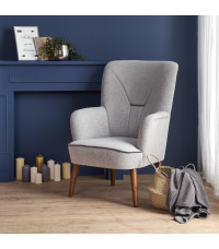 BISHOP fotel wypoczynkowy jasny popiel