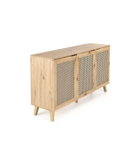 BORNEO KM-1 komoda dąb artisan/czarny (2p1szt)