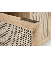 BORNEO KM-1 komoda dąb artisan/czarny (2p1szt)