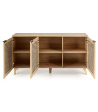 BORNEO KM-1 komoda dąb artisan/czarny (2p1szt)