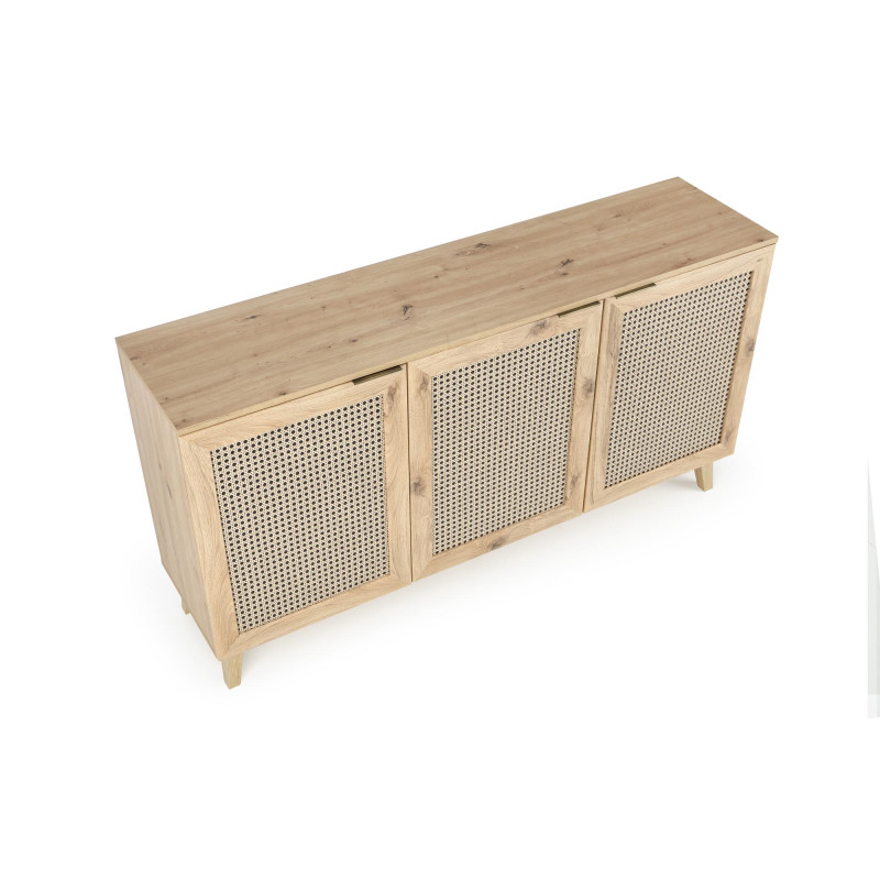 BORNEO KM-1 komoda dąb artisan/czarny (2p1szt)