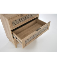 BORNEO KM-1 komoda dąb artisan/czarny (2p1szt)