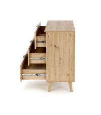 BORNEO KM-2 komoda dąb artisan/czarny (1p1szt)