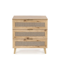 BORNEO KM-2 komoda dąb artisan/czarny (1p1szt)