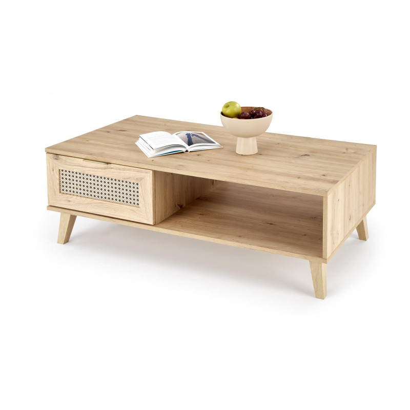 BORNEO LAW-1 ława dąb artisan/czarny (2p1szt)