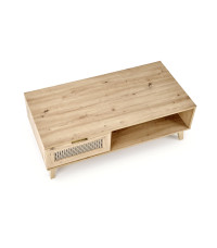 BORNEO LAW-1 ława dąb artisan/czarny (2p1szt)